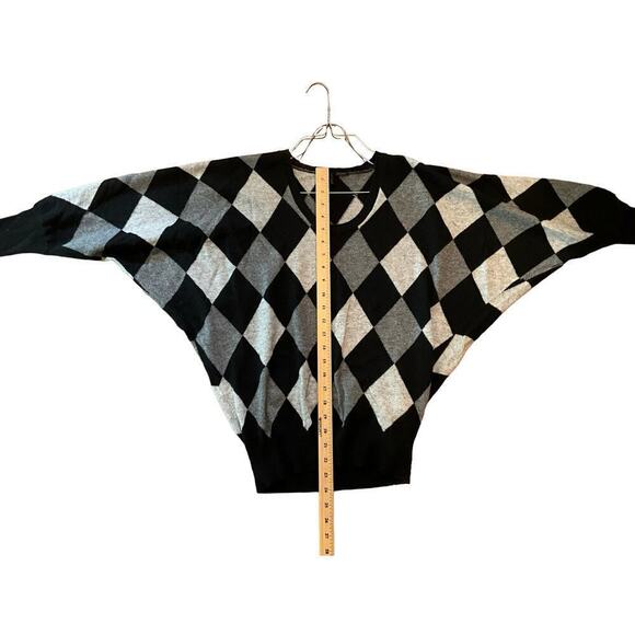 United Colors Of Benetton Sweater Womens One Size Multicolor Argyle Diamond Wool - Picture 4 of 7